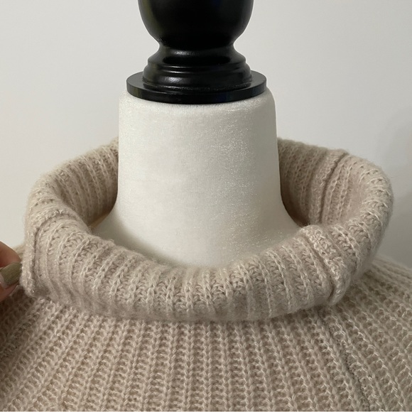 Maje Beige Turtleneck Sweater Top - Picture 3 of 5